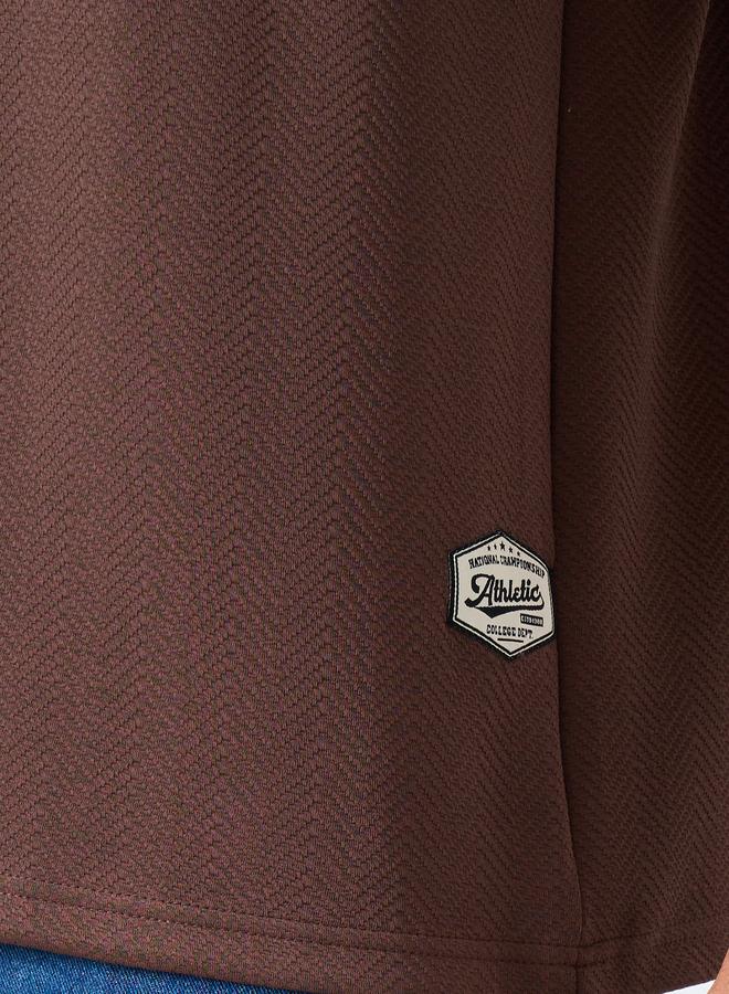 Styli Men Oversized Textured Badge Detail T-Shirt - Image 3